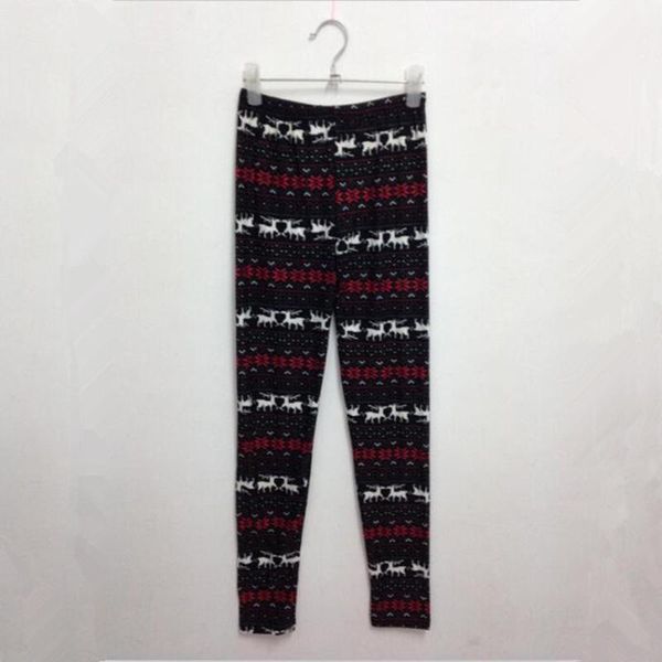 

pencil pants womens autumn winter snowflake fawn graphic stretchy leggings women trousers pantalon for women's & capris, Black;white