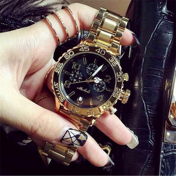 

wristwatches mashali men women watch luxury six-pin calendar crystal dress watches female quartz ship, Slivery;brown