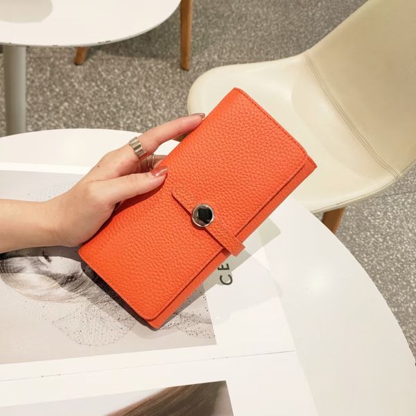 

bag long wallet drawstring layer and classic european cowhide first american 2021 women's clutch leather new clip tide hdioa