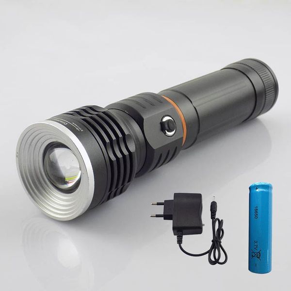 

way led torch working light magnet magnetic camping outdoor sports lampe torche linterna +18650 battery +ac charger flashlights t torches