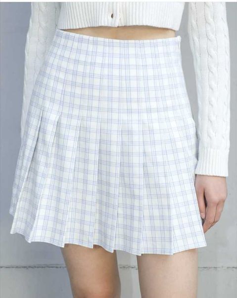 

skirts sweet girls small fresh high waist mini skirt 2021 summer fashion ladies all-match women scottish plaid pleated, Black