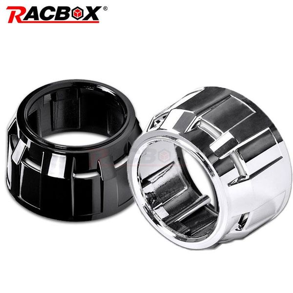 

other lighting system 2.5 inch bi xenon hid projector lens shell black silver shroud mask auto motorcycle headlight retrofit lenses light ca