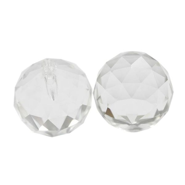

30mm 5pcs/lot crystal glass prism faceted ball with 14mm octagon suncatcher chandelier