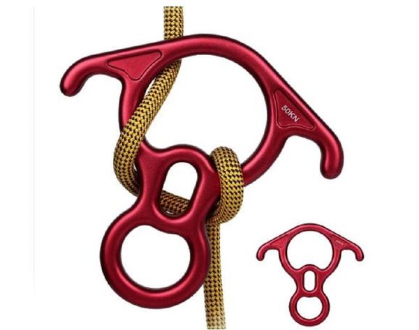 

cords, slings and webbing 50kn aluminium alloy rescue figure 8 descender belay device climbing for rock tree arborist rappelling