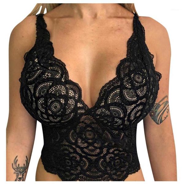

women's underwear spring summer women camisoles lingerie corset lace floral bralette bralet bra tank cami crop #3 & tanks, Black;white
