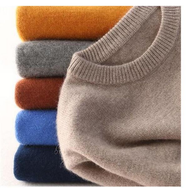 

men's sweaters autumn and winter men round neck solid color base korean version pullover v-neck loose large size sweater knitwear, White;black
