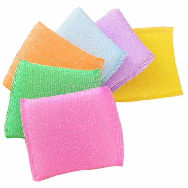 

cleaning cloths kitchen washing cloth nonstick oil scouring pad to wash towel brush bowl sponge 4 pcs dropship