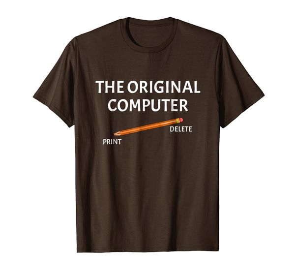 

the og computer print delete pencil student t-shirt, White;black