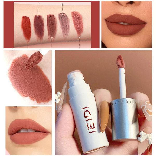 

lip gloss 5 colors velvet matte mud long lasting smooth liquid lipstick makeup cosmetic tslm1