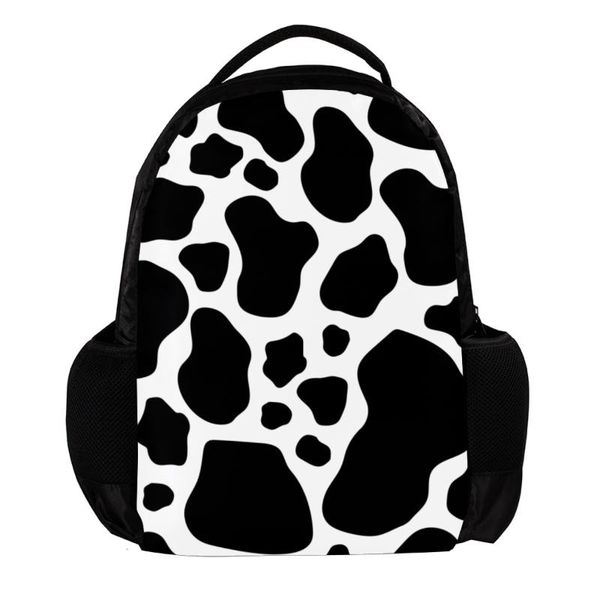 

black and white farm cow textureshoulder bag waterproof sport light weight hiking women camping school for teenager backpack