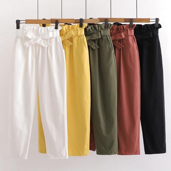 

women's pants & capris women high waist trousers korean fashion pantalons casual harem streetwear legging joggers, Black;white