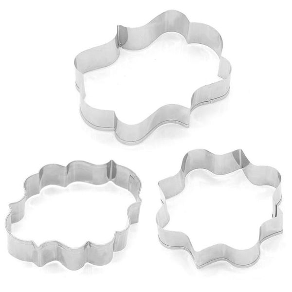 

baking moulds 3pcs kitchen silver practical biscuit diy stainless steel cake mold fondant cookie cutter non stick plaque frame decorating