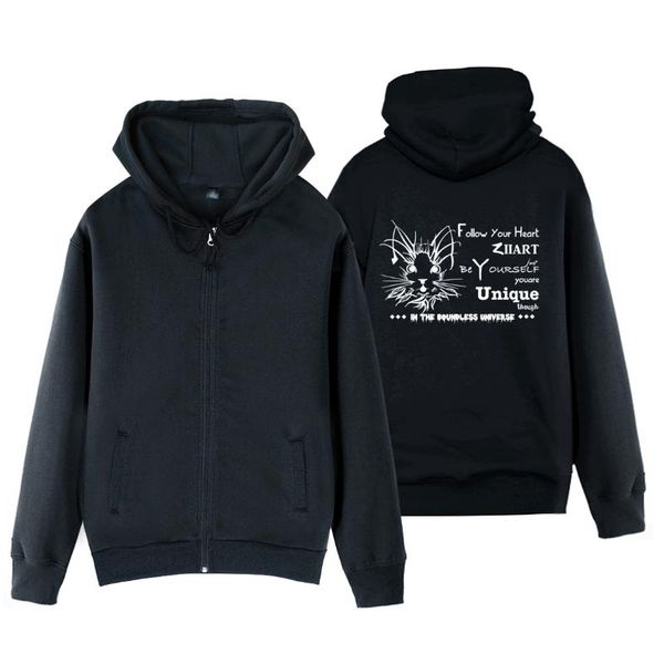 

men's jackets man boy coat full zip hoodie cartoon kitten pussycat cat boundless universe fleece hooded jacket autumn winter ziiart, Black;brown
