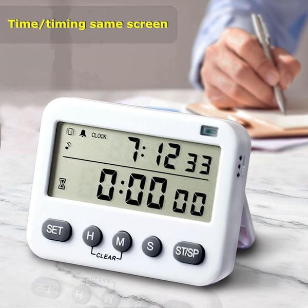 O lembrete do timer pode vibração silenciosa de vibração dupla de bolsa de bolsa de tela Timers de cozinha