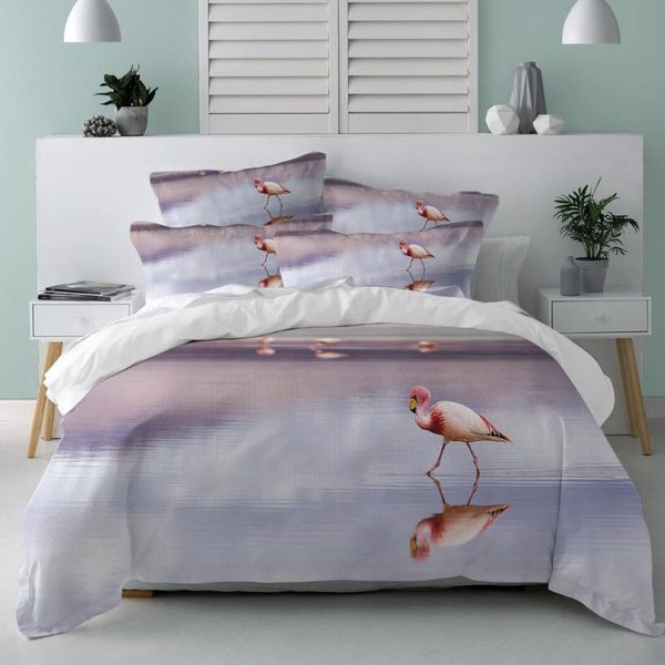 

bedding sets flamingo pattern girls pink duvet cover set with pillowcase fashion marble double full  king size 220x240