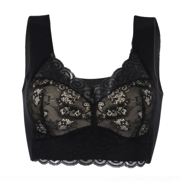 

koza large size waistcoat women's breast sports fat women's underwear back underwear lacelace lacethin text 001, Red;black