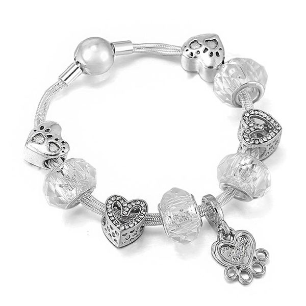 

charm bracelets design animal style beads pendants fit silver color multi-layer bracelet for women cartoon jewelry gift, Golden;silver