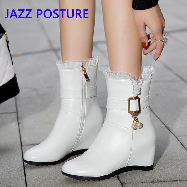 

boots 2021 increase in korean version of bare fashion female white with ankle w269, Black