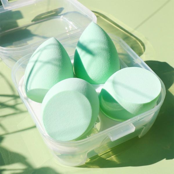 

sponges, applicators & cotton 4pcs makeup blender cosmetic puff sponge with storage box foundation powder beauty tool women make up accessor