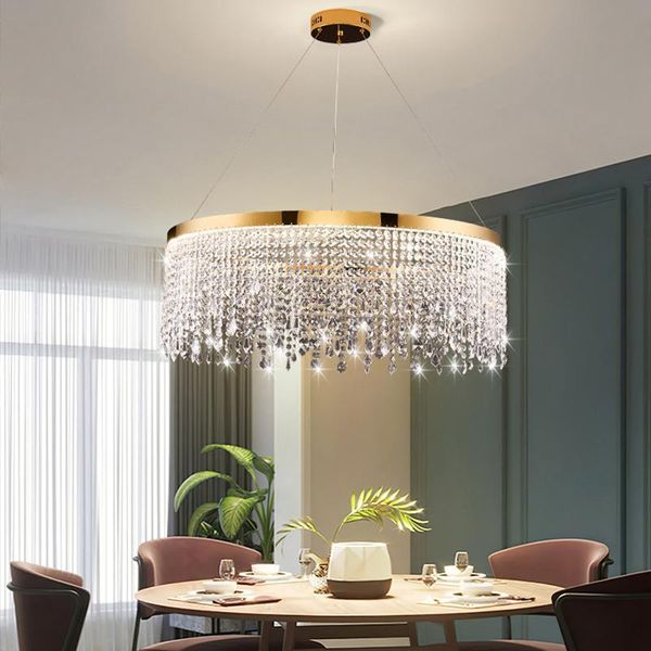 

chandeliers modern lustre hanging lamp kitchen lighting living room island led minimalist round rectangle luxury lights
