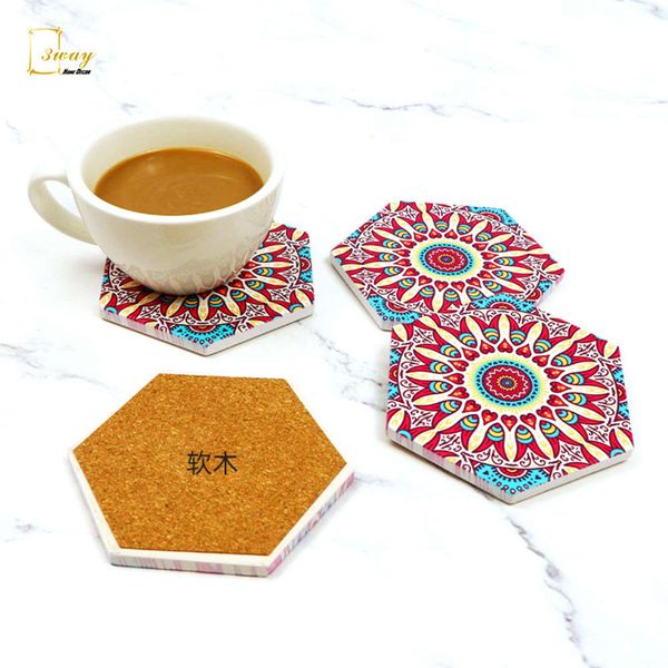 

ceramic coaster tableware wine meal mat thermal insulation