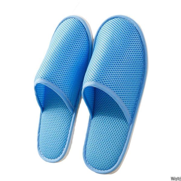 

slippers year's simple el travel spring portable men's disposable family guest indoor cotton fabr, Black