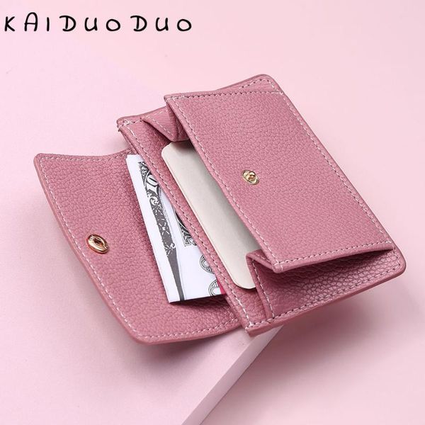 

card holders mini small pu leather women wallet girl zipper purse coin storage bag creative multi-function fashion package short, Brown;gray