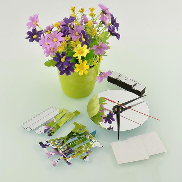 

wall clocks roman numerals frameless large acrylic mirror surface 3d diy clock home office school decor stickers