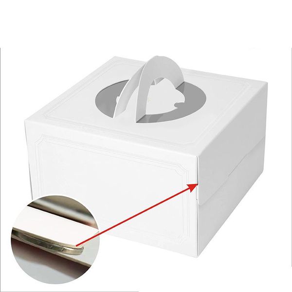 

inch white baking box european-style cake pressing process @ls gift wrap