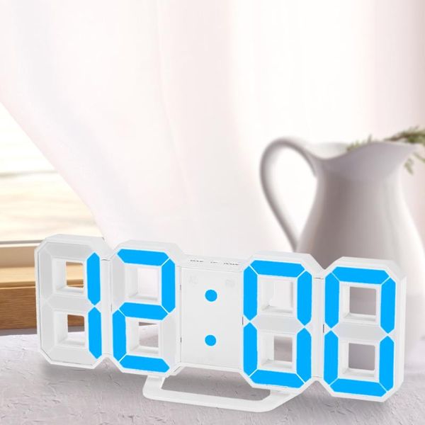 

wall clocks clock home decor large led digital 12h/24h time display with alarm and snooze function adjustable luminance
