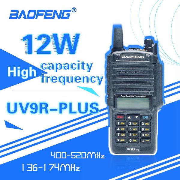 

baofeng uv-9r plus walkie talkie portable for hunting waterproof two way car radio station ham ip68 high frequency