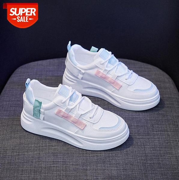 

korean version of breathable white shoes female wild student thick bottom ins platform 6931 #lz4b