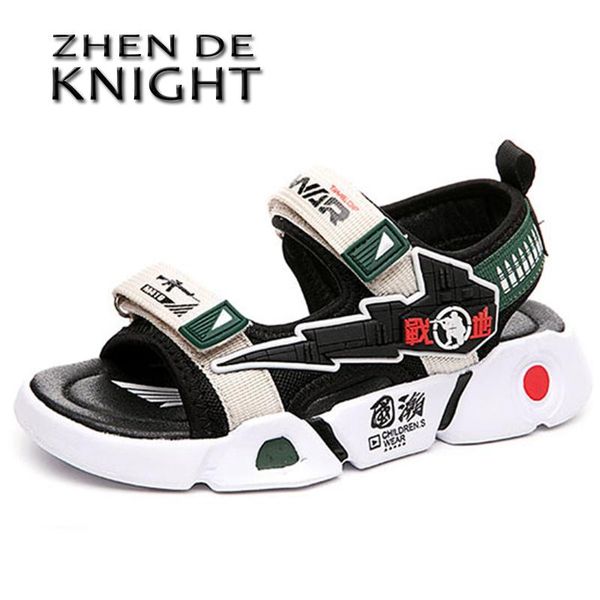 

sandals summer kids boys girls slides children beach 2021 arrive little shoes boy, Black;red