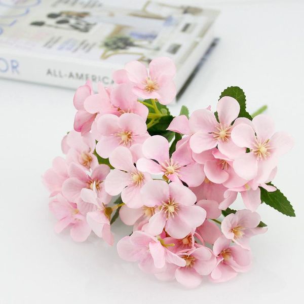 

multicolor artificial flower hydrangea branch wedding christmas decoration home autumn silk plastic diy decorative flowers & wr