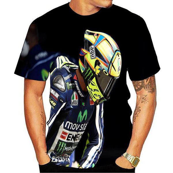 

men's t-shirts men t-shirt summer 3d print motocross motorcycle for women short sleeve fashion sports car t shirt, White;black