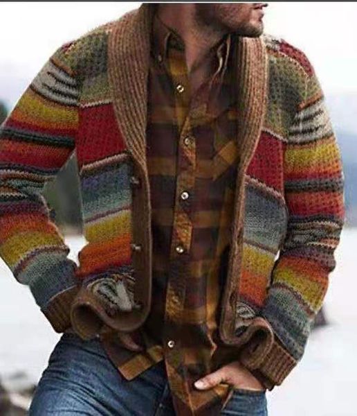 

fashion suits able men's casual stripe composite knitted blazer, White;black