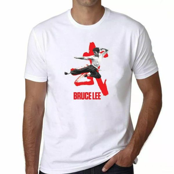 

bruce lee kick white herren t-shirt men ,woman damen shirt,kids kinder shirt, White;black