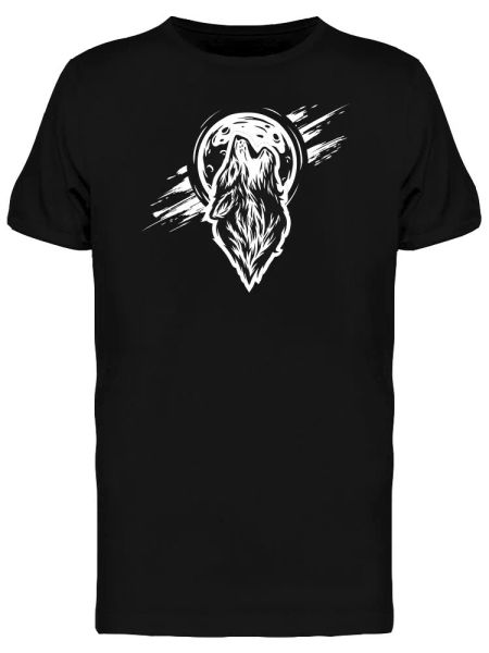 

Wolf On The Moon Tee Men's -Image by Shutterstock, White;black