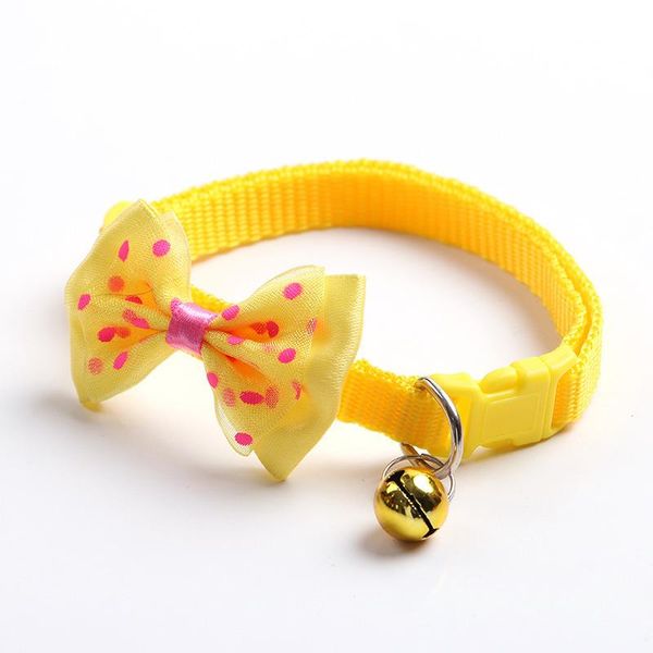 

cat costumes 2021 korean fashion cute bow bell pet dog collar
