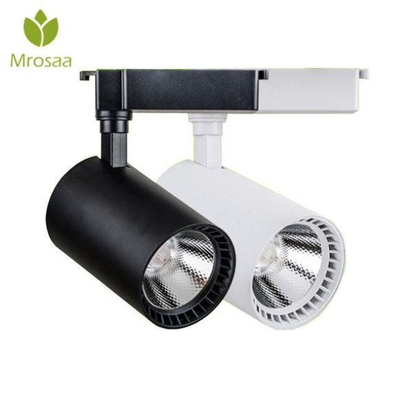 

track light 12w 20w 30w cob chip clothing store rail spotlights tracking lamp shopping mall exhibition commercial lighting lights