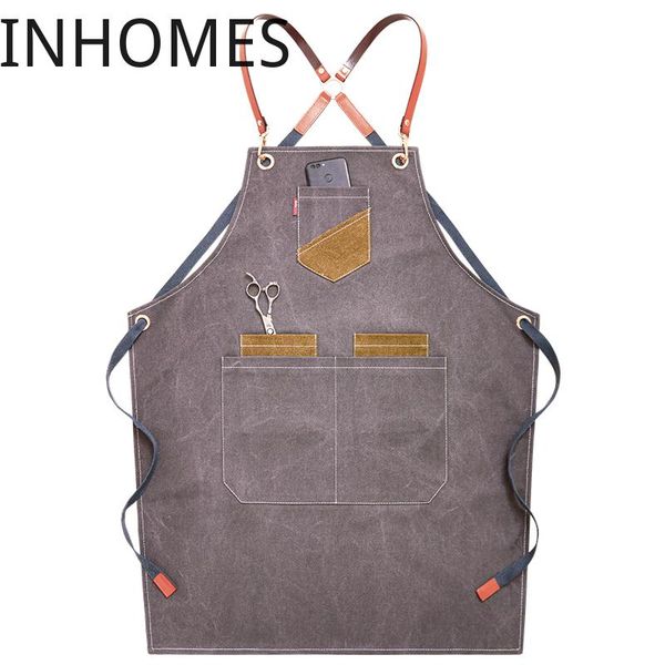 

aprons waterproof apron kitchen custom logo floral nail haircut milk coffee tea shop barista restaurant chef work clothes delantal