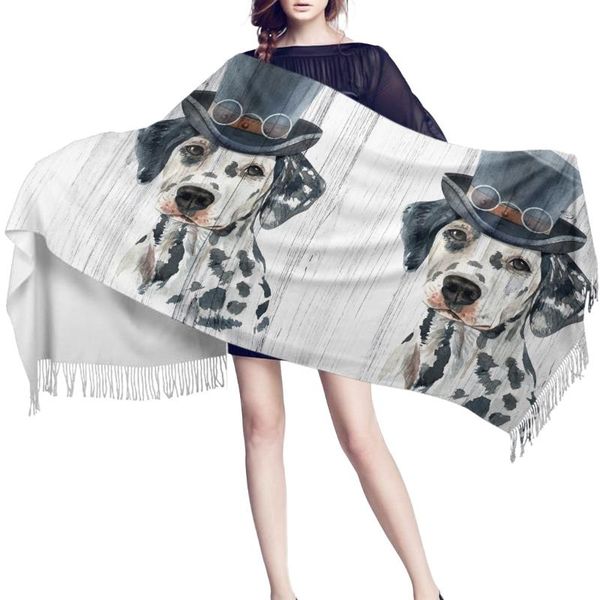 

scarves dalmatian pet watercolor women cashmere beach scarf spring summer thin pashmina shawls and wrap female foulard hijab stoles, Blue;gray