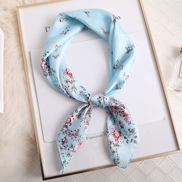 Sciarpa di seta Stampa Lady Hair Wraps per le donne Bandana Fashion Foulard Head Band Fazzoletto da collo femminile Grande Hijab Summer