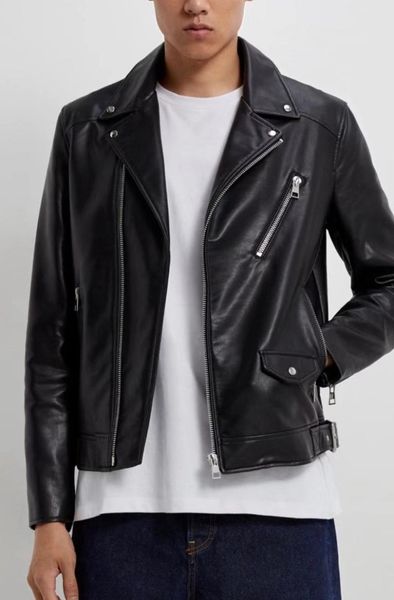 

men's casual shirts leather jacket, White;black