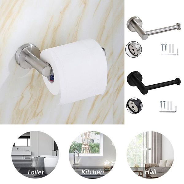 

toilet paper holders household wall mount roll holder stainless steel bathroom kitchen tissue towel accessory rack