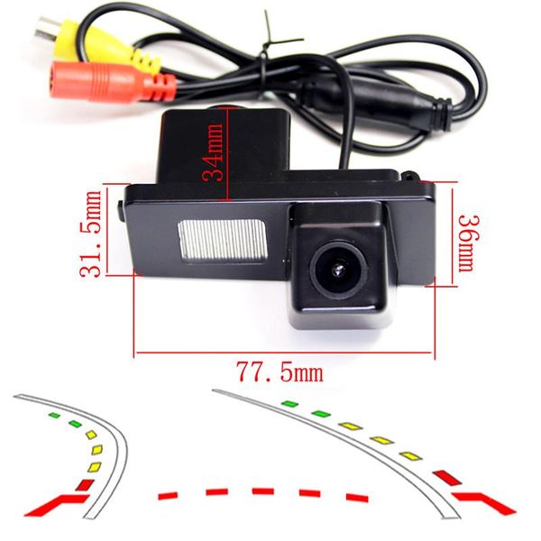 

car rear view cameras& parking sensors dynamic trajectory tracks reversing camera for ssangyong rexton lester kyron korando actyon ccd hd