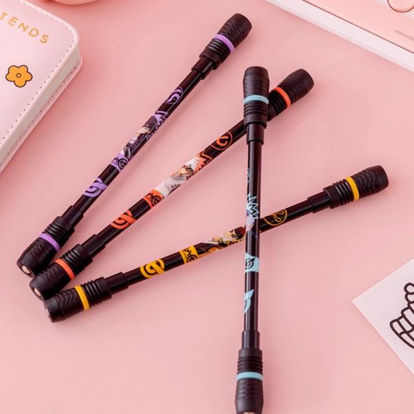 

cartoon rotating pen spinning-pen for kids students toy and school supplies 8pcs gel pens
