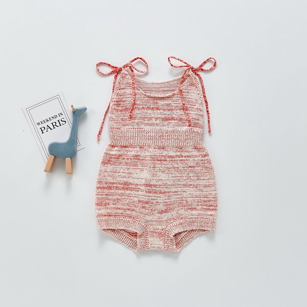 

rompers summer baby girl bodysuit sling high waist wool jumpsuit born cute style kids clothes e36 gvyz, Blue