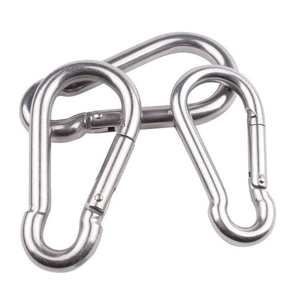 

cords, slings and webbing 5pcs climbing button carabiner camping hiking hook outdoor sports aluminium safety buckle keychain to