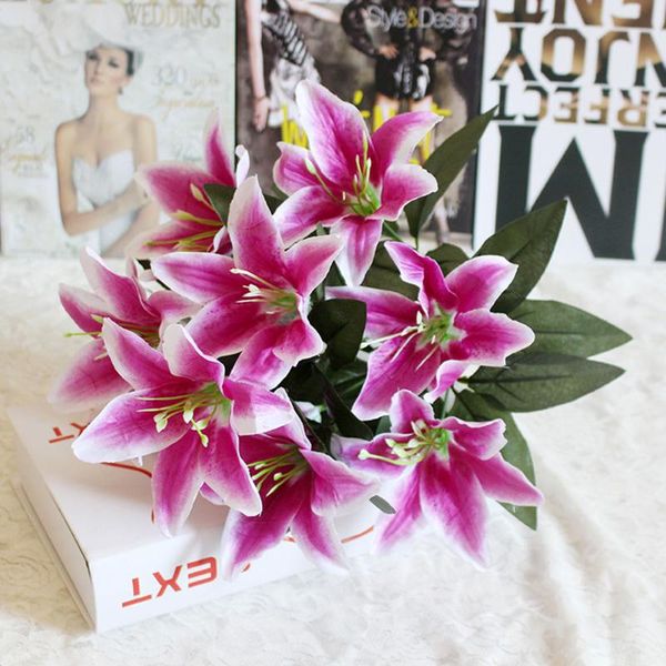 

decorative flowers & wreaths 10 heads el party gift garden home artificial flower fake lily easter crafts bouquet wedding romantic office